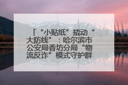 “小贴纸”撬动“大防线”：哈尔滨市公安局香坊分局“物流反诈”模式守护群众“钱袋子”